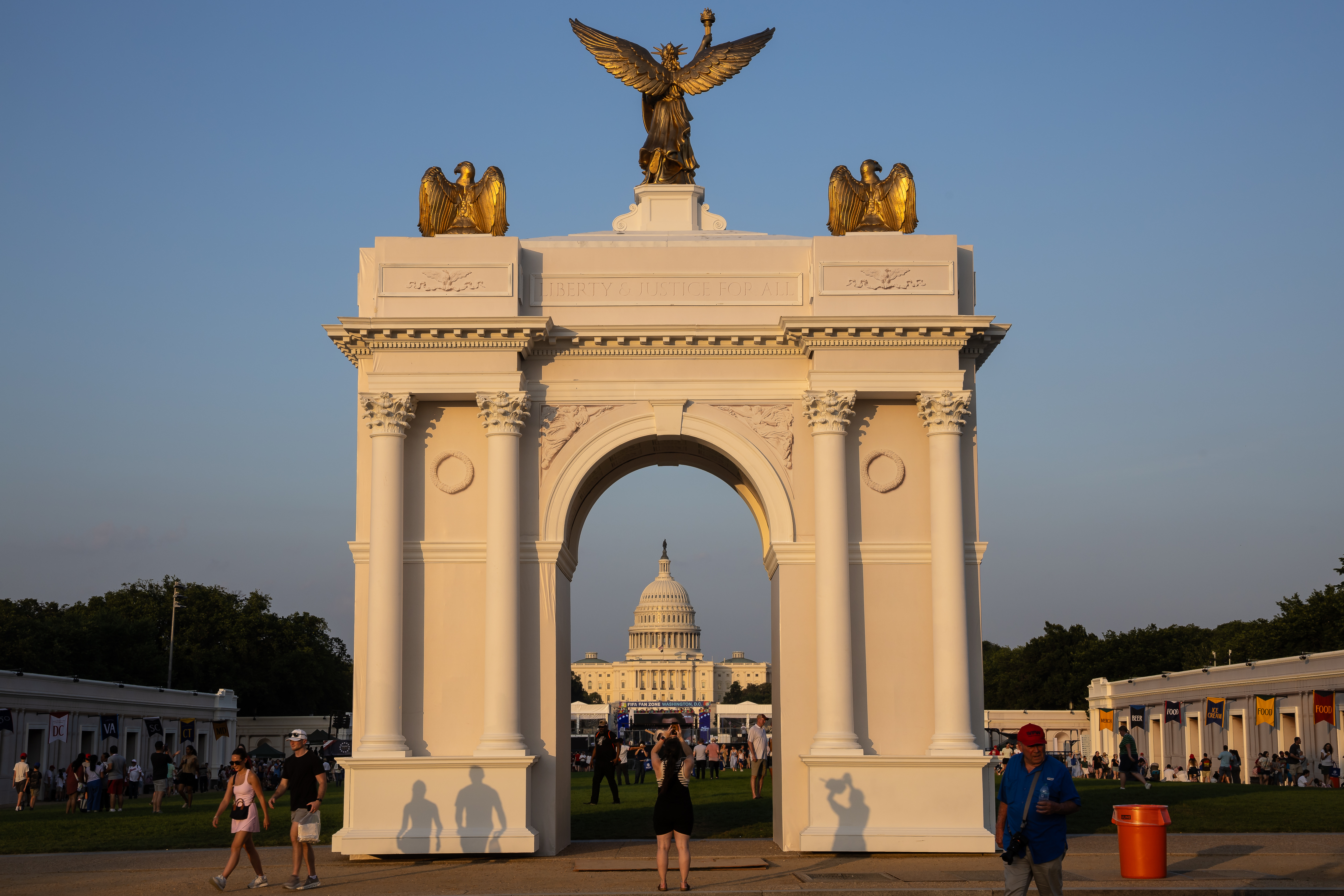 Groundbreaking for Trump’s arch will begin soon, Burgum says